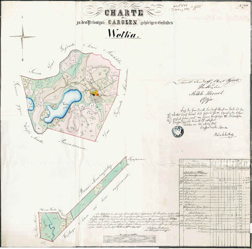 Wetka talu kaart 1867.a.